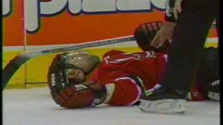 Tie DomiScott Niedermayer incident  2001 playoffs [upl. by Assyla]