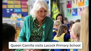 Queen Camilla stuns in green on visit to mark 200th anniversary of Lacock Primary School [upl. by Guinevere]