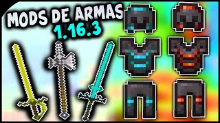 MODS DE ARMAS PARA MINECRAFT 1163⚔️ Mas Variedad de Armas y Armaduras Especiales [upl. by Kohn]