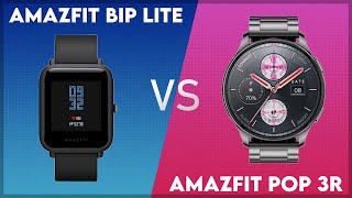 Amazfit Bip Lite vs Amazfit Pop 3R Comparison [upl. by Nerraw475]