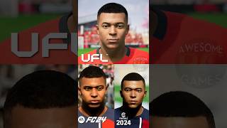 UFL vs FC 24 vs eFootball 2024  Player Faces Comparison mbappe odegaard salah modric [upl. by Caniff184]