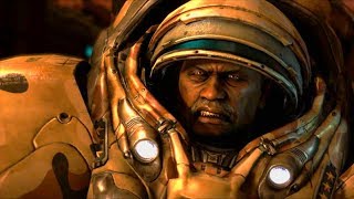 Jim Raynor Saves General Horace Warfield on Char Starcraft 2  A Card to Play Scene [upl. by Thekla]