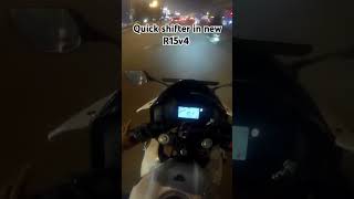 Quick shifter in r15v4 yamaha r15v4 quickshifter working smooth ytshortsindia [upl. by Airym]