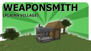 Plains Village Weaponsmith  Minecraft How to Build Tutorial Blacksmith [upl. by Milas]