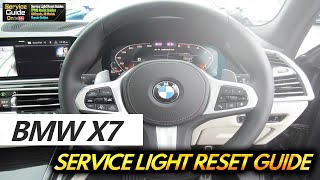 BMW X7 Service Light Reset  G05 amp G07 [upl. by Rosdniw]