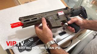 AEG M4 KRYTAC PDW MKII TAN 2ºG [upl. by Inirt851]