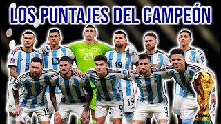 Las calificaciones de los jugadores argentinos en la final del Mundial Qatar 2022 [upl. by Keely]