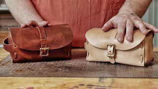 Finally A SIMPLE Leather Dopp Kit PATTERNTUTORIAL [upl. by Aneehsit591]