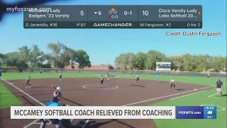 McCamey softball coach relieved from coaching [upl. by Stockton289]