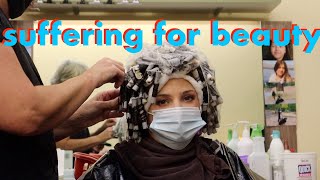 I GOT A PERM  A spiral perm vlog  Lexi Ladonna [upl. by Akiam]