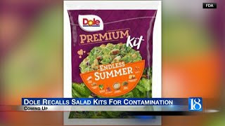 Health News 18 Dole recalls salad kits for listeria risk [upl. by Mitzl62]