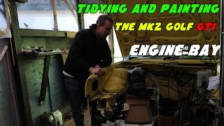 Tidying up and Painting the Engine Bay  MK2 Golf GTI [upl. by Golliner]