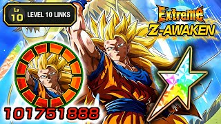 100 EZA TEQ LR SUPER SAIYAN 3 GOKU LEVEL 10 LINKS Dragon Ball Z Dokkan Battle [upl. by Eceertal]