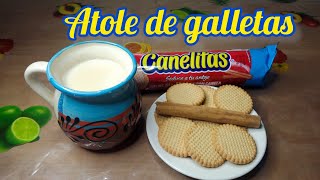 ATOLE DE GALLETAS CANELITAS COMO HACER ATOLE DE GALLETAS Y CANELA atole recetafacil [upl. by Enelrihs]