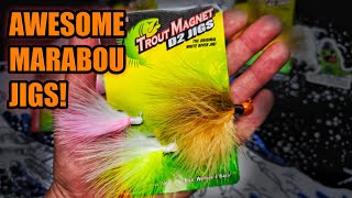 Unboxing Trout Magnet D2 Jigs  Premium Marabou Feather Jigs for BFS [upl. by Dehlia]