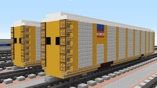 Minecraft UP TTX American Autorack Railcar Tutorial [upl. by Ereveneug]