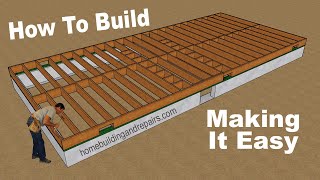 How To Build Raised Floor Foundation And Floor Framing For Small One Bedroom House [upl. by Zitvaa]