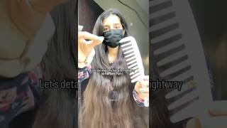 My Haircare Part1 Correct way of hair detangling youtubeshorts hair haircare haircareroutine [upl. by Helsell]