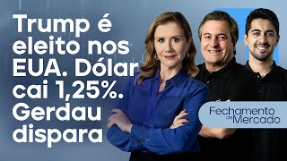 🔴 061124  TRUMP É ELEITO NOS EUA  DÓLAR CAI 125  GERDAU DISPARA  Fechamento de Mercado [upl. by Malkin]