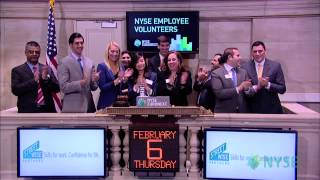 NYSE Employee Volunteers ring the NYSE Opening Bell [upl. by Hebbe]