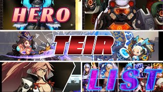 Crusaders Quest HERO TIER LIST 2023 [upl. by Tenej]