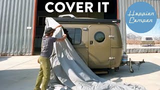 New Custom Exterior Cover For Happier Camper HC1 Studio and Venture Trailers [upl. by Alleirbag]