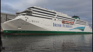 4K  Irish Ferries new WBYEATS Ready to Set Sail  FSG Shipyard Flensburg [upl. by Eenimod]