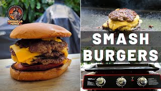 Smash Burgers on Royal Gourmet Portable Griddle [upl. by Tnomad836]