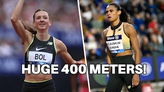 Femke Bols RESPONSE to Sydney McLaughlinLevrone  Womens 400 Hurdles  2024 Diamond League [upl. by Pitarys]