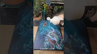 Varnishing an acrylic painting [upl. by Ver563]