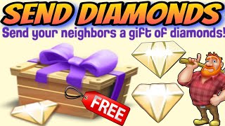 How to Send Diamonds to Hay Day Neighborhood membersfriends [upl. by Ogdan625]