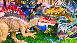 BEST  Dinosaur Collection EVER  T Rex Scorpios Rex Ampelosaurus Rajasaurus  Jurassic World [upl. by Nacim]