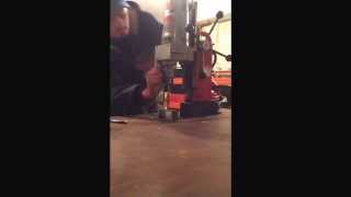 Drilling and Tapping with Milwaukee 4203 Magnetic Drill Press [upl. by Tonina]