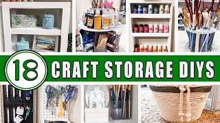 18 DOLLAR TREE CRAFT ROOM ORGANIZATION HACKS amp IDEAS [upl. by Rozalin]