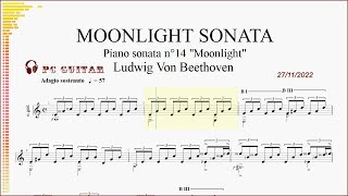 Beethoven Op27 Moonlight Sonata  1 Adagio guitar demo [upl. by Altis992]