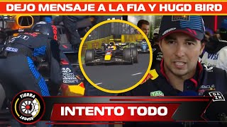 ¡MENSAJE A LA FIA SERGIO PÉREZ ES SINCERO DE LO QUE PASO GP AUSTRALIA DONDE SE ACERCA A VERSTAPPEN [upl. by Ramoj]