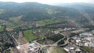 Flying in a Helicopter over Freiburg im Breisgau  Germany [upl. by Johanna]