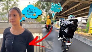 Cute Girl Rections 😍 Polïce Wale Toh Dekhte hi Reh gye😱 Motovloggerjannustunts [upl. by Ennaesor]