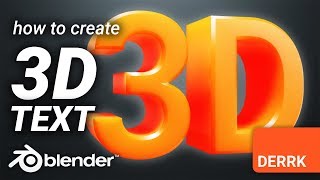 How to create 3D Text in Blender [upl. by Roselani]