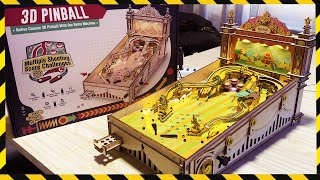 ROKR Pinball Flipper Kit di Modellismo DIYPuzzle 3D  Rokr 3D Pinball Machine Wood Kit [upl. by Noreg]