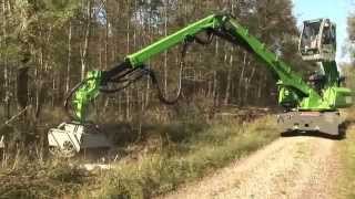 SENNEBOGEN  Timber Handling Machine 718 Mobile harvesting wood [upl. by Eey]