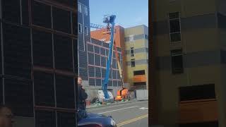 Man lift manlift construction accident Wednesday March 15th 2023 Everett Washington [upl. by Hiroshi]