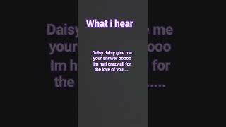 daisy daisy give me your answer oooo Im half crazy all for the love of you edit youtuber daisy [upl. by Marsland958]