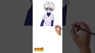 Menggambar karakter anime Killua Zoldyck Hunter X Hunter ZArt Channel [upl. by Lalise911]