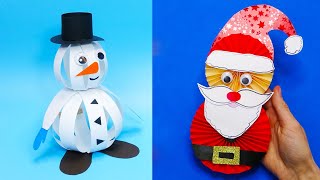 5 DIY christmas Easy paper crafts  5 minute crafts christmas [upl. by Nnav630]