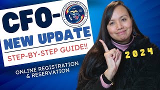 CFO Online Registration amp Reservation UPDATE 2024 [upl. by Ennaoj]