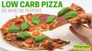 So machst du die perfekte Low Carb Pizza  Rezept für Low Carb Pizza ohne Mehl [upl. by Raina103]