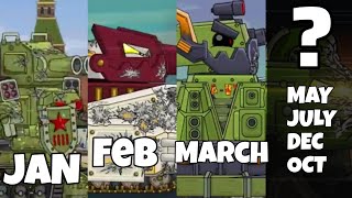 JanDec all tanks in home animation tanks cartoon  kv44M executioner and morok months [upl. by Nnaeoj439]