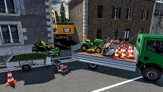 Paysagiste dans des accès difficiles  Farming Simulator 22 [upl. by Kaufmann]