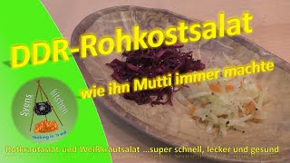 Rohkostsalate wie bei Mutti – lecker und gesund einmal rot und einmal weiß  DDR Rezept [upl. by Aneeuqal]